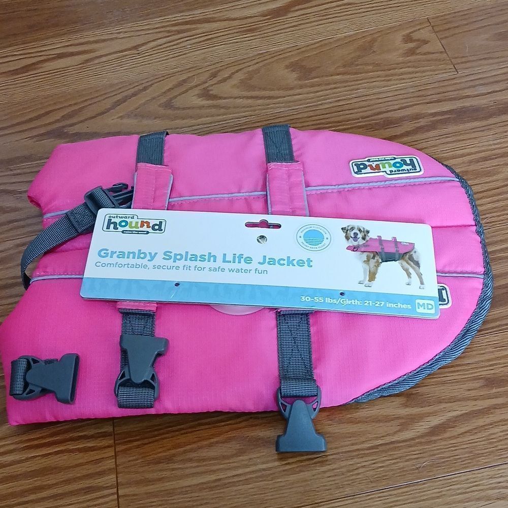 Granby  Splash Life Jacket for Dogs  Sz M 30-55lbs  Girth 21-27"  NEW